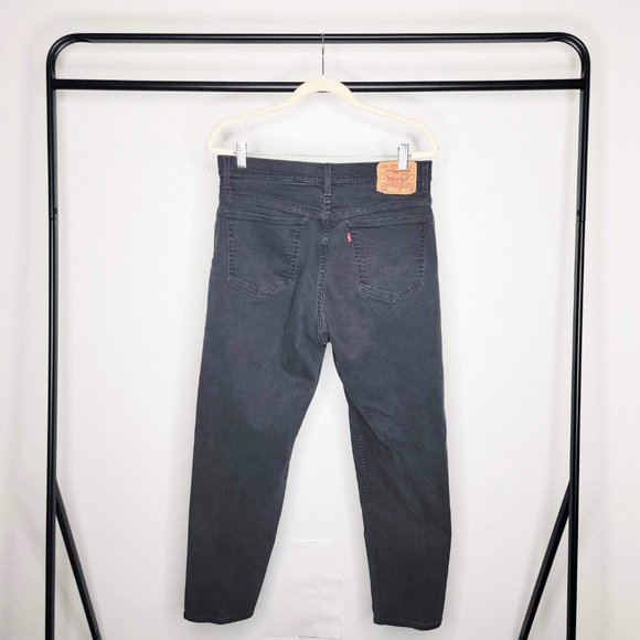 Levi's 550 Vintage 90s Women's Relaxed Fit Tapered Leg Black Jeans Size 16 - Picture 6 of 9